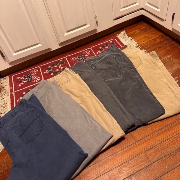 6 pairs bundle dress pantsmen's pants Lands' End LL bean 35/34